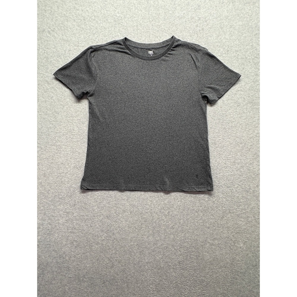 Frye Mens Small Gray Heather Short Sleeve Crew Neck T-Shirt Cotton Blend 1862
